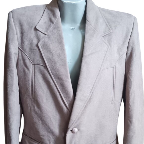 42 Vintage Mens Pioneer Wear Blazer Jacket Cowboy Rancher Notched Lapel 1980's - Picture 1 of 9